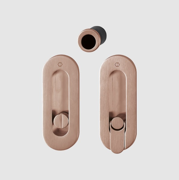 Hoppe Pocket door set - Emergency release / turn M472 Copper