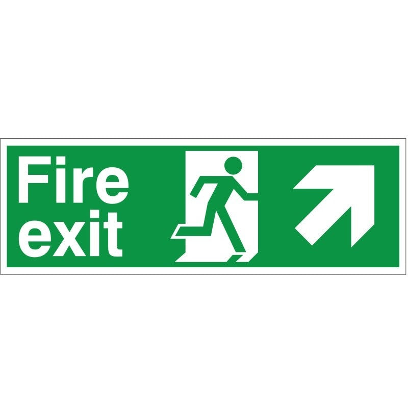 Rainbow FE.01 Fire Exit Arrow Up Right Sign