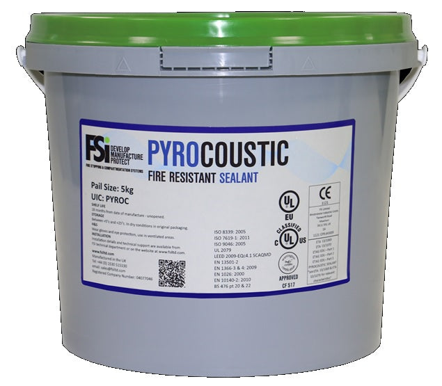 FSI Pyrocoustic PTG5 Trowel Grade Sealant 5kg