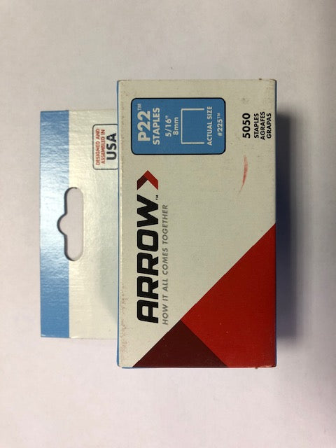 Arrow P22 8mm Staples Box of 5000