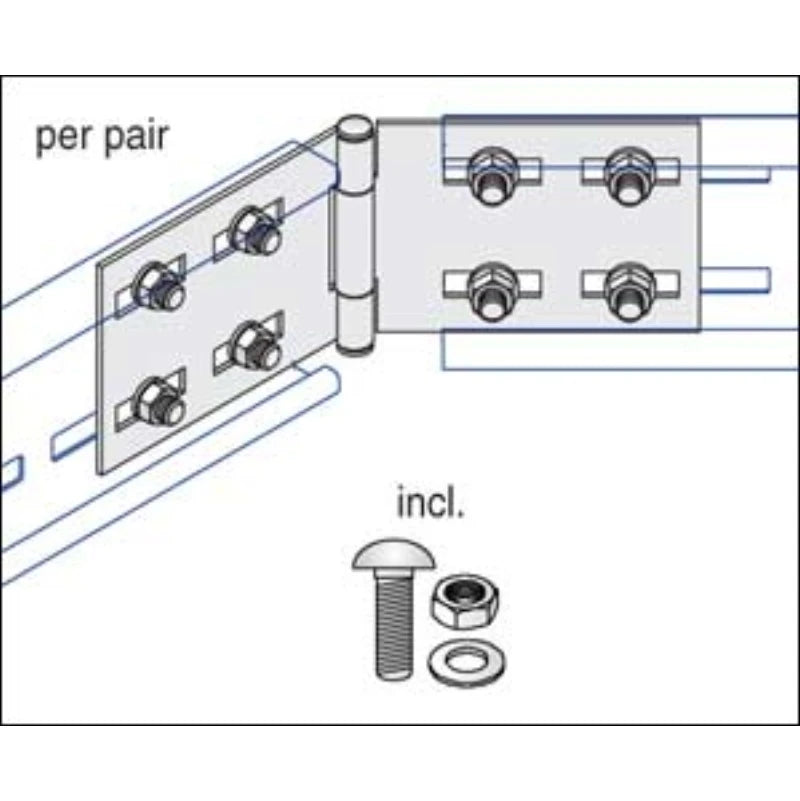 Unistrut U12/HSP/H U12 Cable Ladder 125mm Hortizontal Couplers Hot Dipped Galvanised