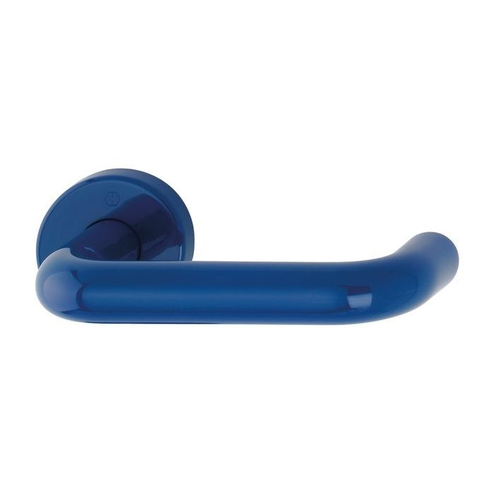 Hoppe Paris AR600/20-MB Steel Core Lever on 8mm Rose - Midnight Blue