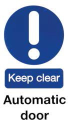 Hoppe Arrone AR/E-ADKC-SIGN Automatic Door Keep Clear Sign