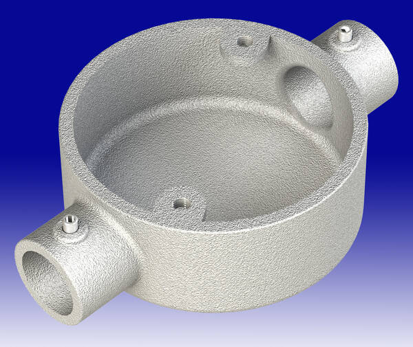 CSS BOX254 Conduit 25mm Galvanised Intersection 4 Way Box