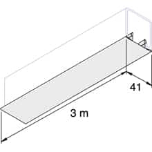 Unistrut P1184-PB Black PVC enclosure strip cover 2m In a Pack of 4