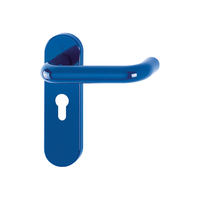 Hoppe K138/353K (AR600/23) Paris Handle Sets Euro 47.6mm Centers On Radius Plate