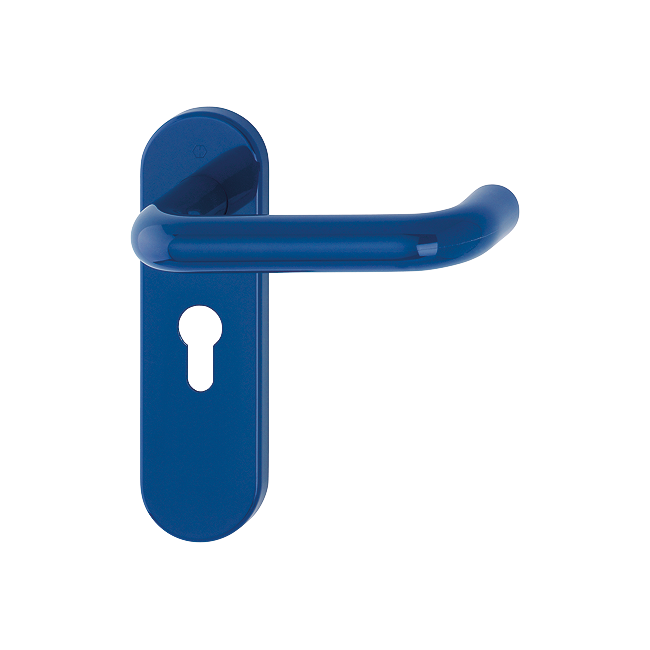 Hoppe K138/353K (AR600/23) Paris Handle Sets Euro 47.6mm Centers On Radius Plate