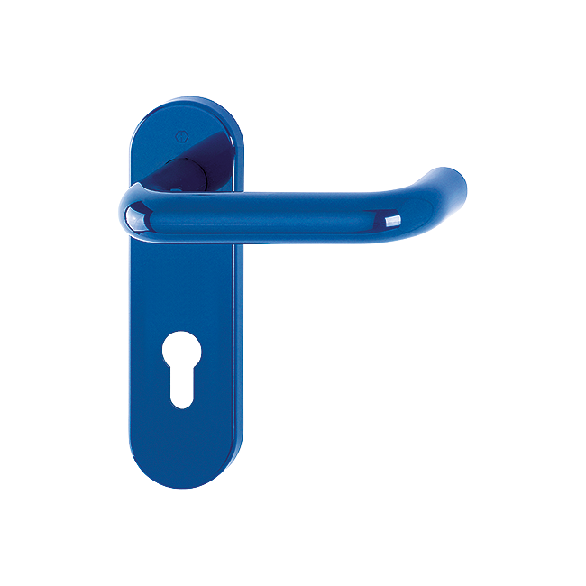 Hoppe K138/353K (AR600/23-72) Paris Handle Sets Euro 72mm Centers On Radius Plate