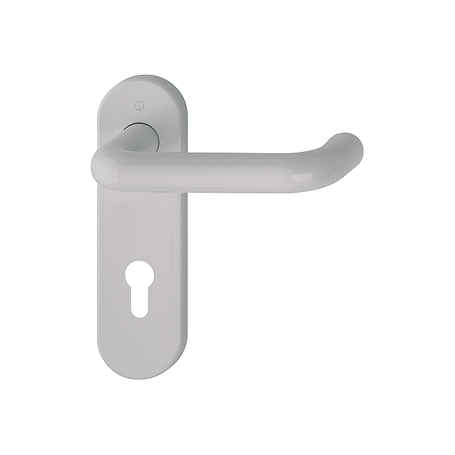 Hoppe K138/353K (AR600/23-72) Paris Handle Sets Euro 72mm Centers On Radius Plate