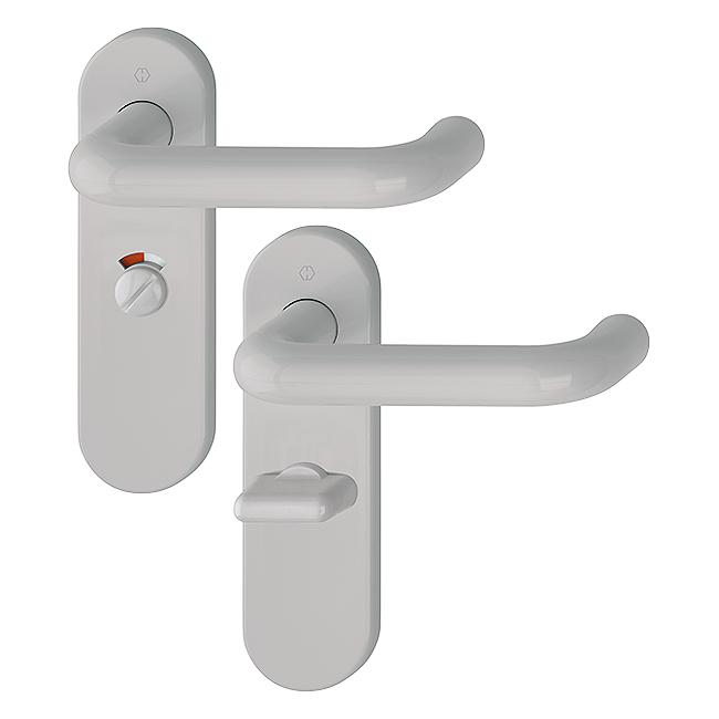 Hoppe K138/353K (AR600/25) Paris Handle Sets Bathroom 57mm Centers On Radius Plate
