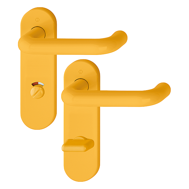 Hoppe K138/353K (AR600/23-78) Paris Handle Sets Euro 72mm Centers On Radius Plate