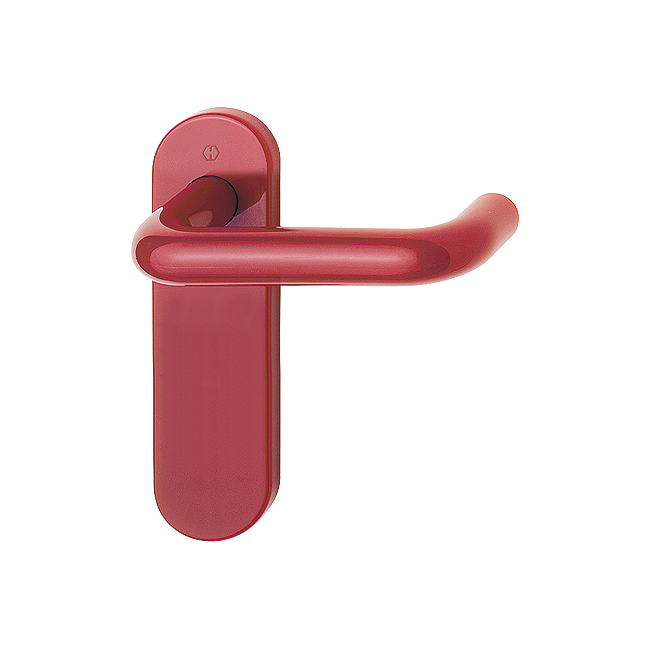 Hoppe K138/353K (AR600/21) Paris Handle Sets Latch On Radius Plate