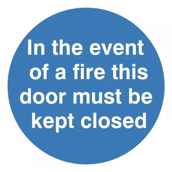 Rainbow MAD.16G In The Event Of A Fire This Door Must Be Kept Closed Sign