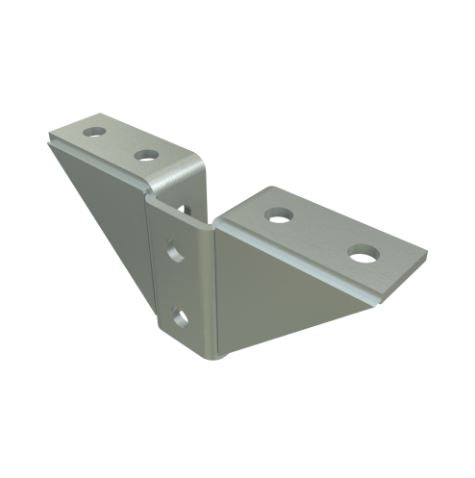 Unistrut P2348-S2 Twin Delta Channel Base Floor Bracket Fittings 41mm x 41mm Hot Dip Galvanised