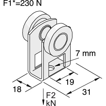 Unistrut P2749 2 Wheel Steel Trolley