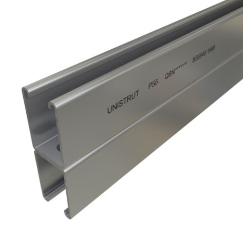 Unistrut P5501T 41x124 Back to Back Slotted Pre-Galvanised Channel 6m