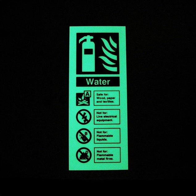 Rainbow PP-560N Water Extinguisher Photoluminescent Sign 80x200mm