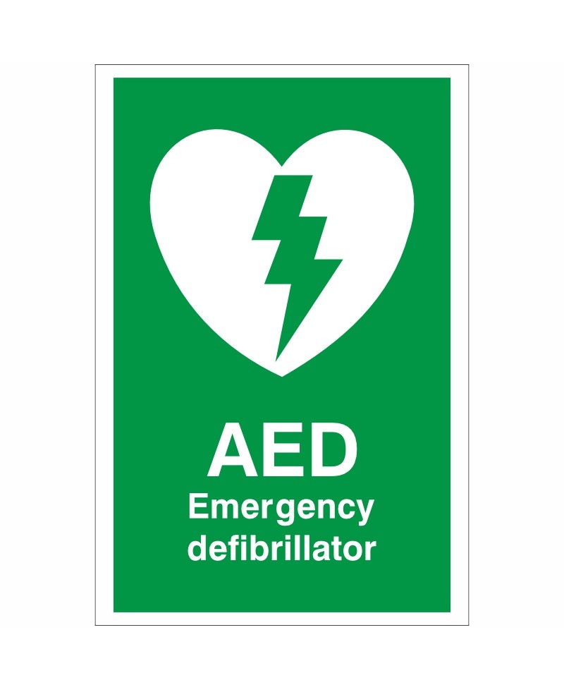rainbow fa24f emergency defibrillator sign