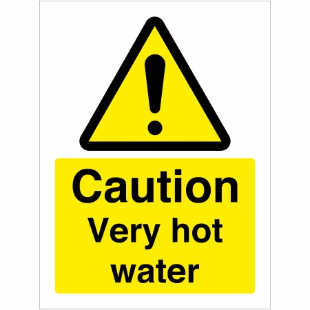 rainbow wag12w caution very hot water sign
