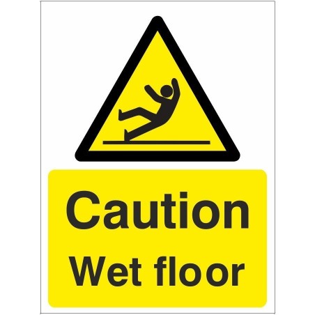 rainbow wag93w caution wet floor sign 150x200