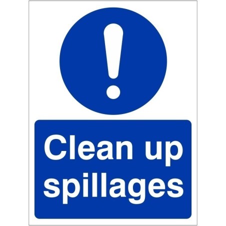 rainbow mag24w clean up spillages sign