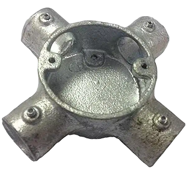 Conlok CL12G 25mm Galvanised 4 Way (Intersection) Box