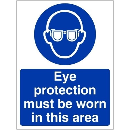 rainbow map06w eye protection must be worn in this area sign