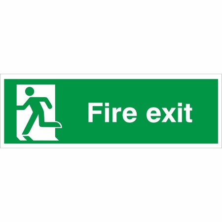 rainbow fe15 fire exit running man left sign