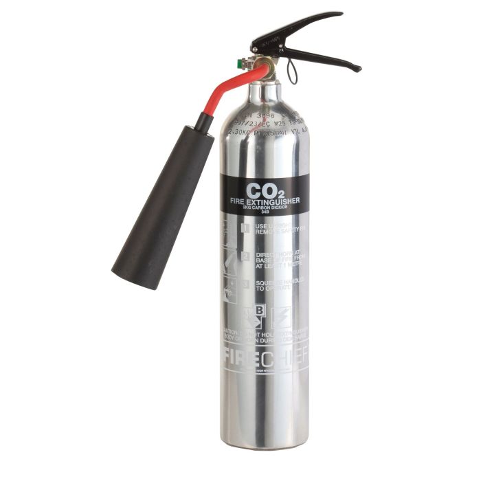 Firechief PXC2 Elite 2kg CO2 Polished Alloy Extinguisher