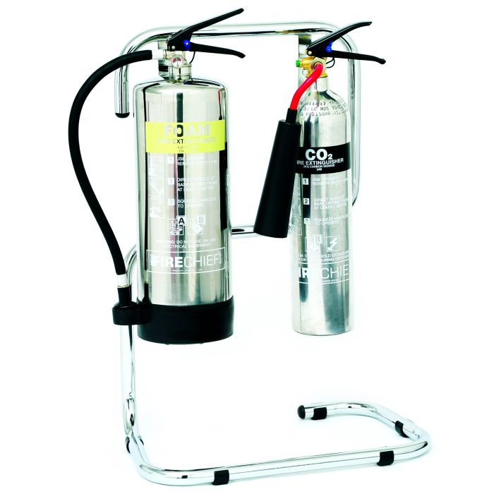 Firechief FCC2 Tubular Double Stand - Chrome