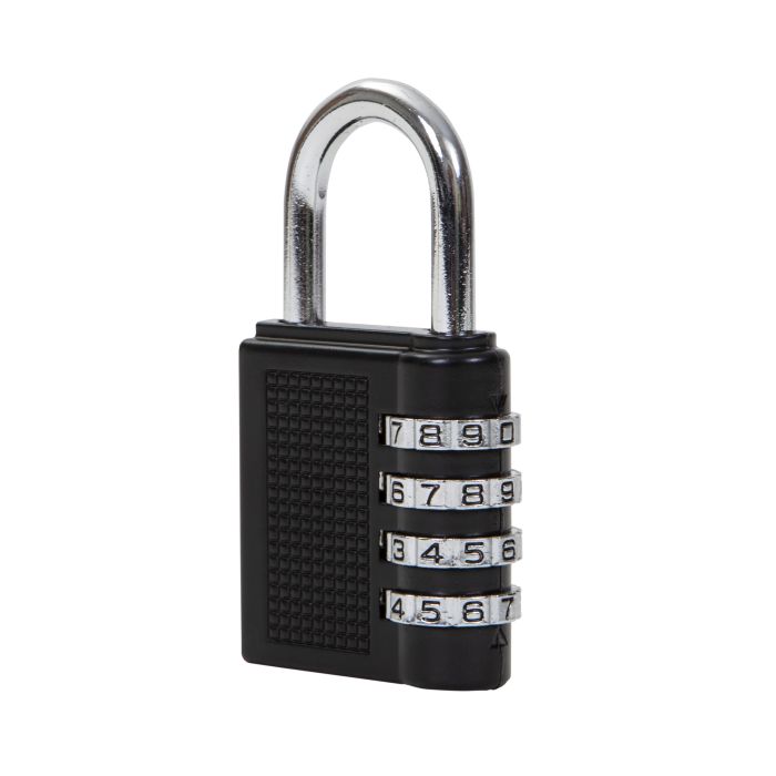 Firechief PLP40C Black Bodied 40mm 4 Dial Combination Padlock