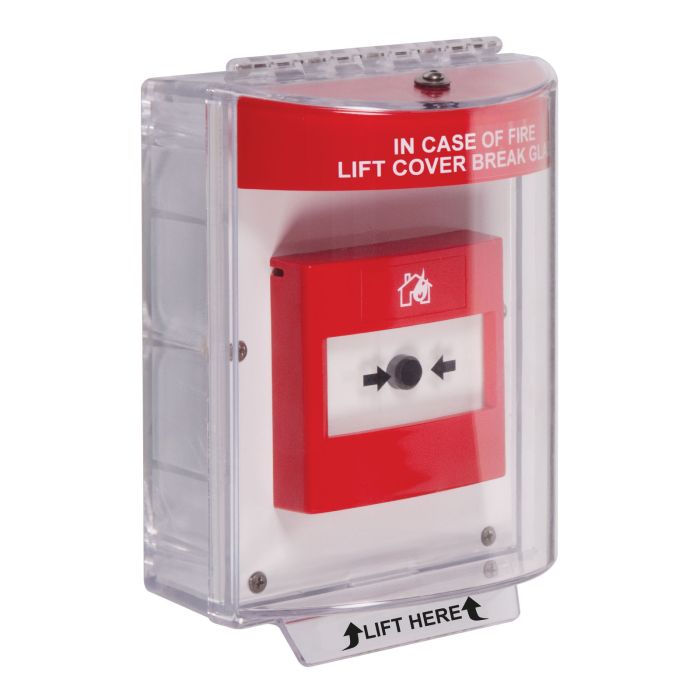 Firechief STI-13120FR Surface Mounted Call Point Cover c/w Integral Sounder Red