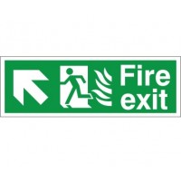 Rainbow HM.08 Hospital Compliant Fire Exit Arrow Up Left Sign