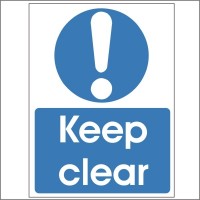 Rainbow MAA.06W Keep Clear Sign
