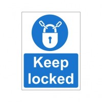 Rainbow MAA.07W Keep Locked Sign
