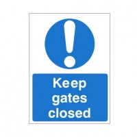 Rainbow MAC.52B Keep Gates Closed Sign