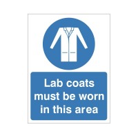 Rainbow MAP.35W Lab Coats must be Worn in this Area Sign