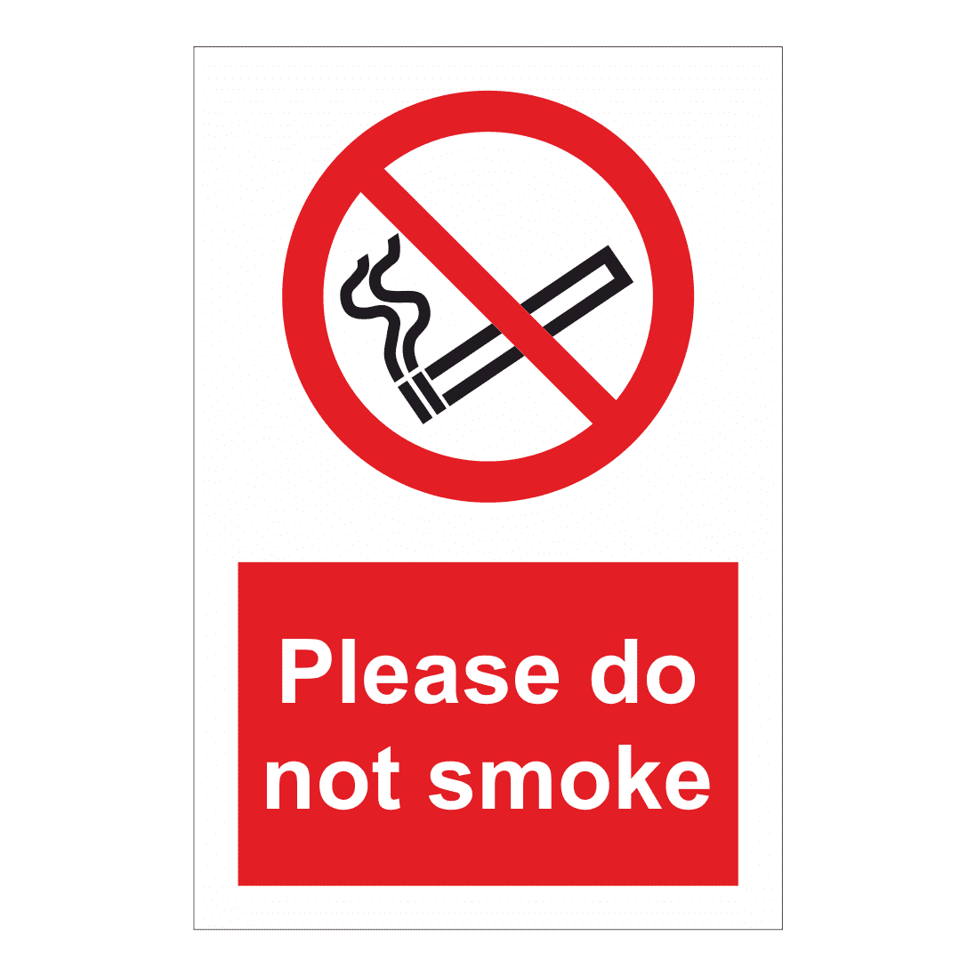 hr prof prs04 please do not smoke sign