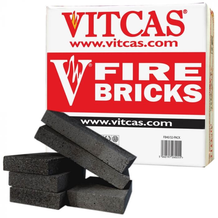 Vitcas Fire Bricks Black Pack of 6