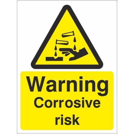 rainbow wag99w warning corrosive risk sign
