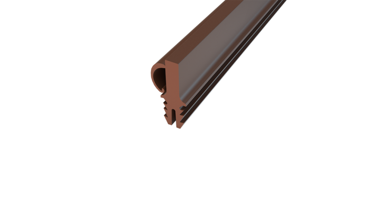 Norseal WBF-2.4B Weather bar 2400mm BROWN open flipper