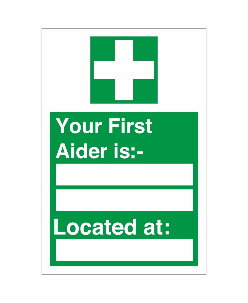 rainbow fa07f your first aider is sign