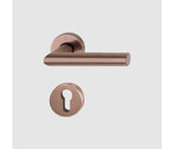 Hoppe Amsterdam copper coloured satin lever on rose complete with euro escutcheon