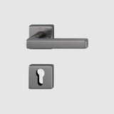 Hoppe Dallas lever complete with euro escutcheons - polished anthracite