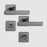 Hoppe Dallas lever complete with bathroom turn - polished anthracite