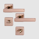 Hoppe Dallas lever complete with bathroom turn copper-coloured polished