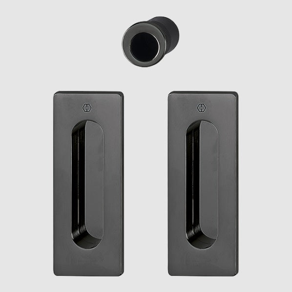 Hoppe Pocket door set M464 Polished Black