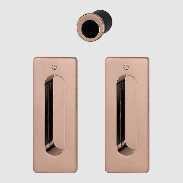 Hoppe Pocket door set M464 Copper/polished