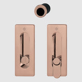 Hoppe Pocket door set - Emergency release / turn M464 Copper/ polished