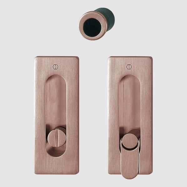 Hoppe Pocket door set - Emergency release / turn M464 Copper